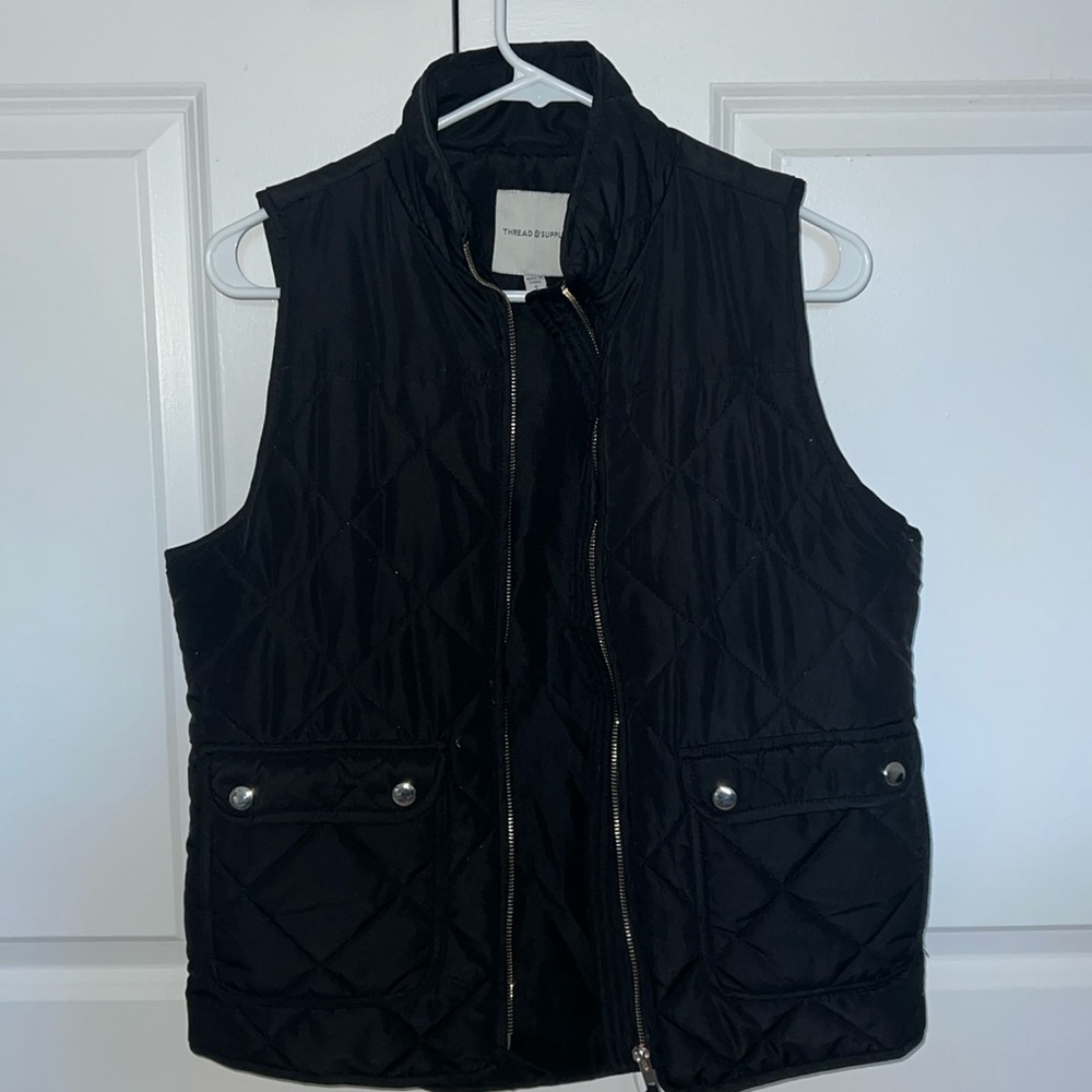 Vest, Thread & Supply, Small, black & gold